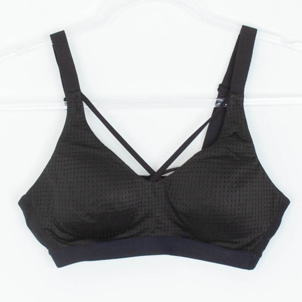 Victorias Secret Sport Black Strappy Sports Bra Womens‎ 34B Lightweight Athletic